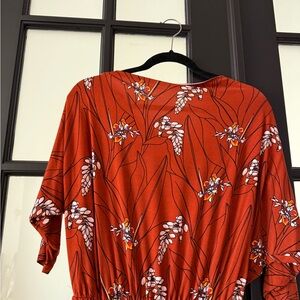 Floral Rust Jumpsuit